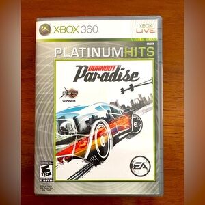 Burnout Paradise (Microsoft Xbox 360, 2009) Includes Case & Disk, No Manual
